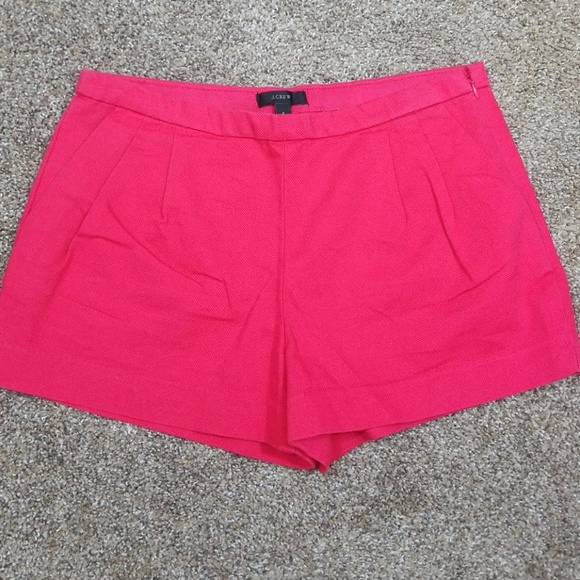 J. Crew pleated short in cotton pique poppy pink - Picture 3 of 6